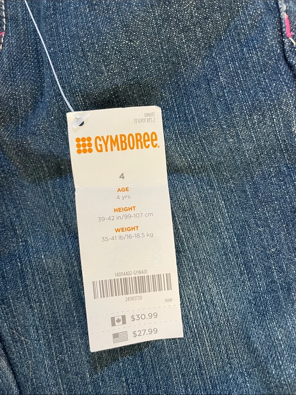 Gymboree Dark Blue Flare Jeans with Colorful Button Accents
